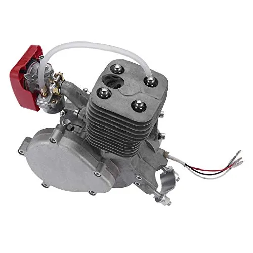 100cc Bicycle Engine kit, 2 Stroke Motorized Bike Kit Petrol Gas Engine Kit, Turn Your Pedal Bike Into an Electric Bike (Silver)
