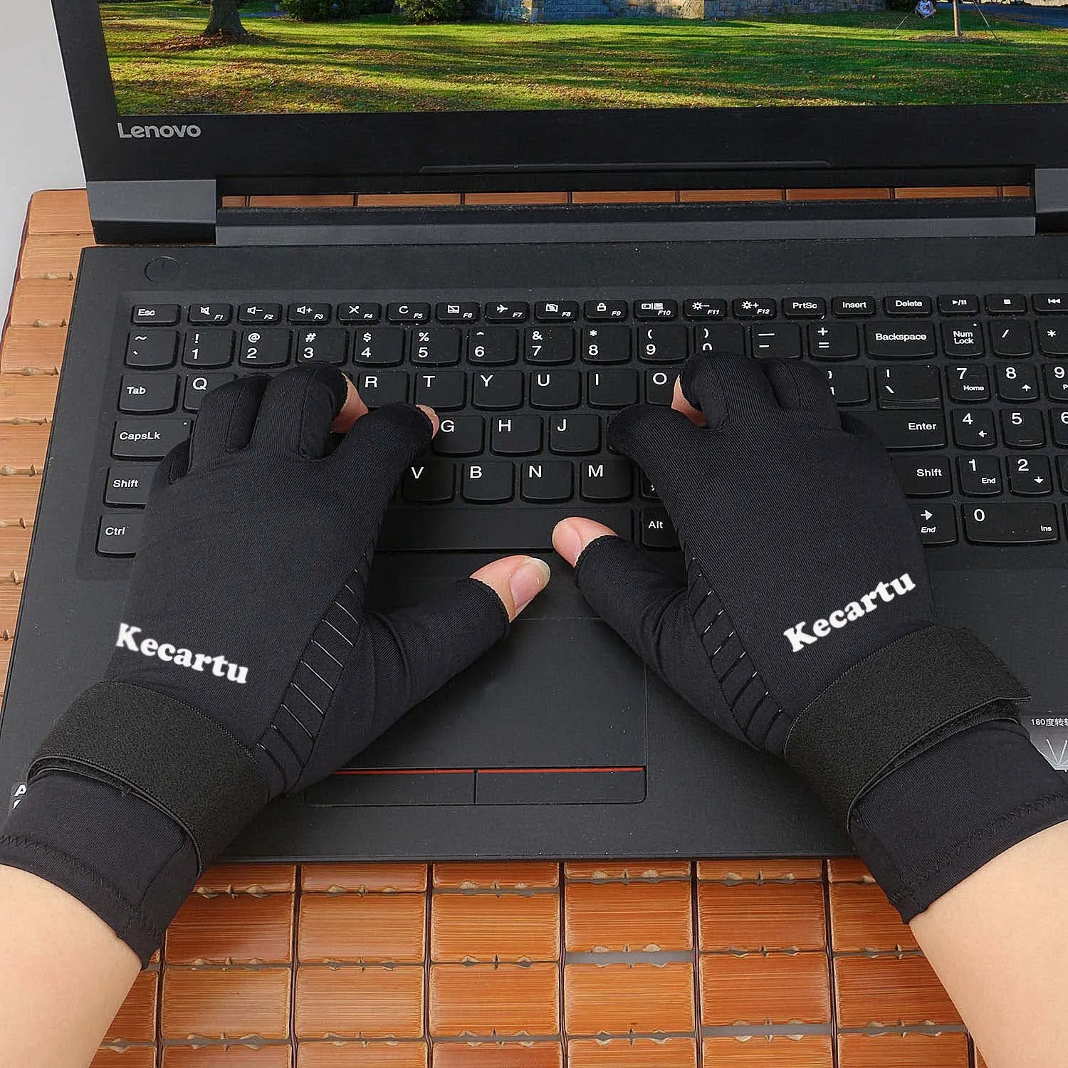 2 Pairs Compression Gloves, Copper Arthritis Gloves with Adjustable Strap,Carpal Tunnel,Typing,Support for Men & Women (Large/X-Large (2-Pair)) Large/X-Large (2-Pair)