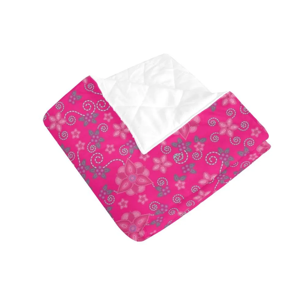 Berry Picking Pink Quilted Comforter 70"x80"