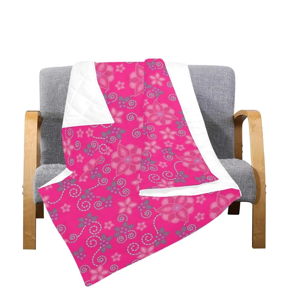 Berry Picking Pink Quilted Comforter 70"x80"