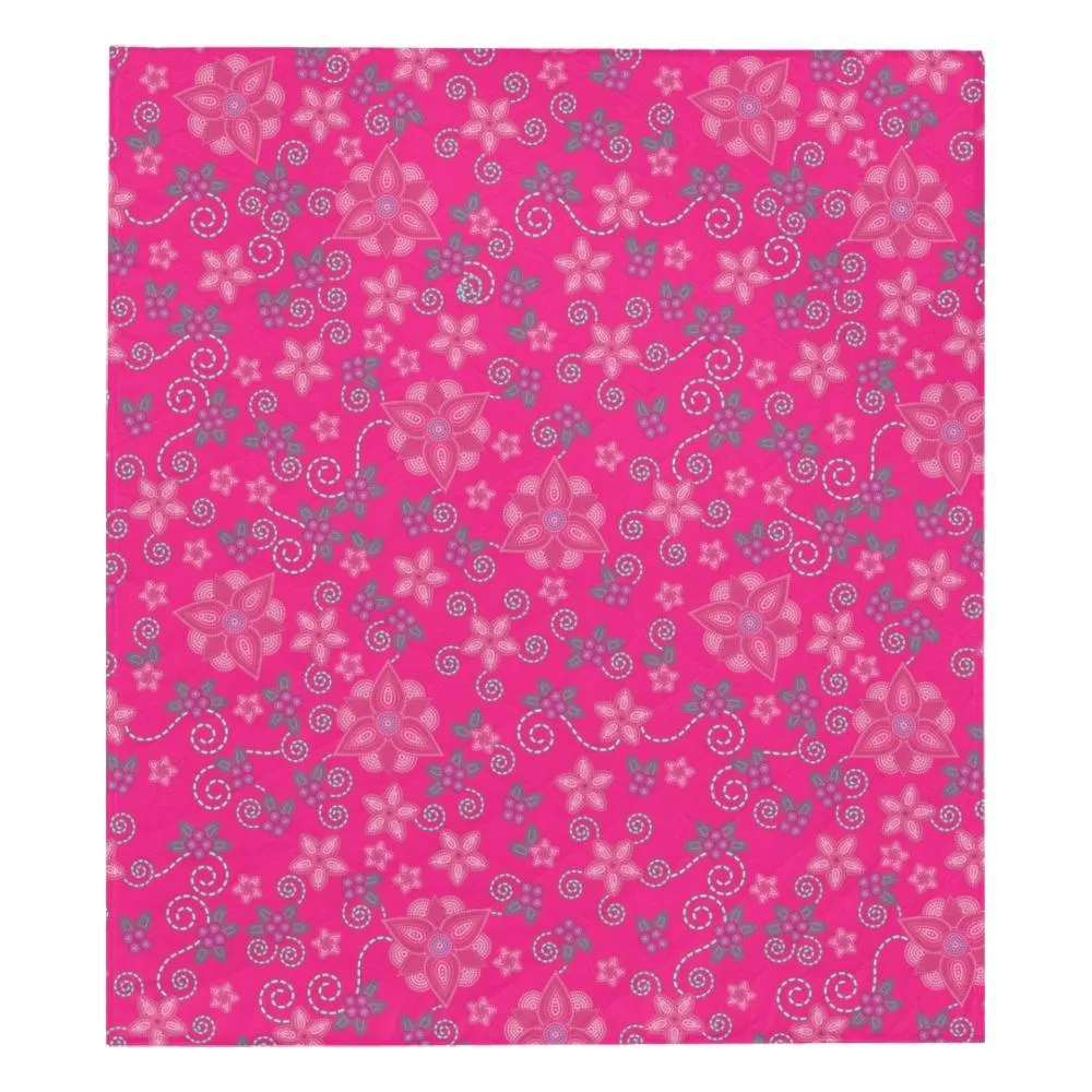 Berry Picking Pink Quilted Comforter 70"x80"