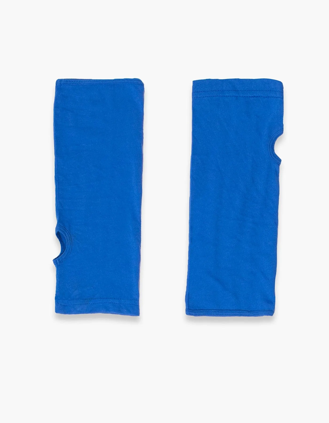 Blue Fingerless Cotton Gloves