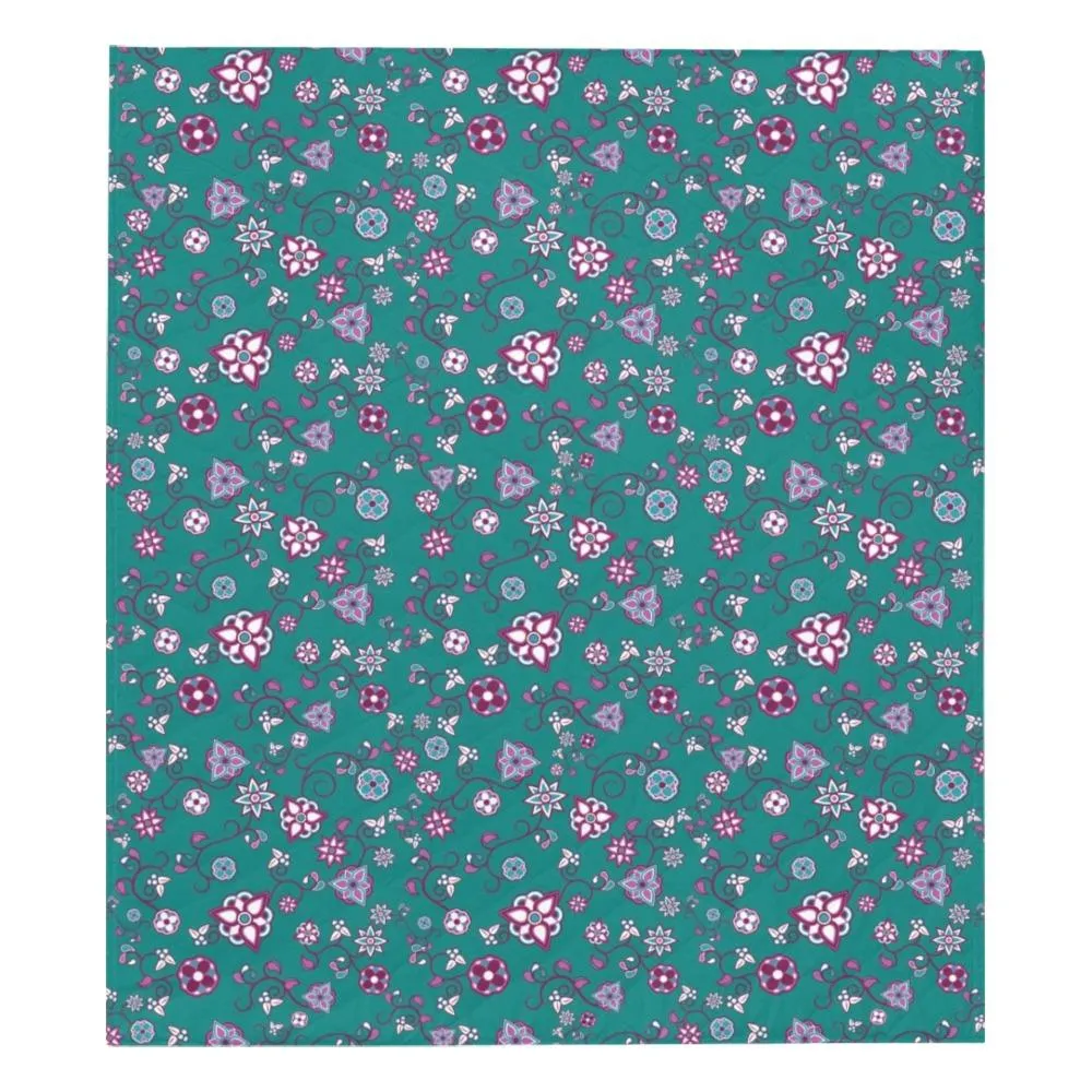 Burgundy Bloom Quilted Comforter 70"x80"