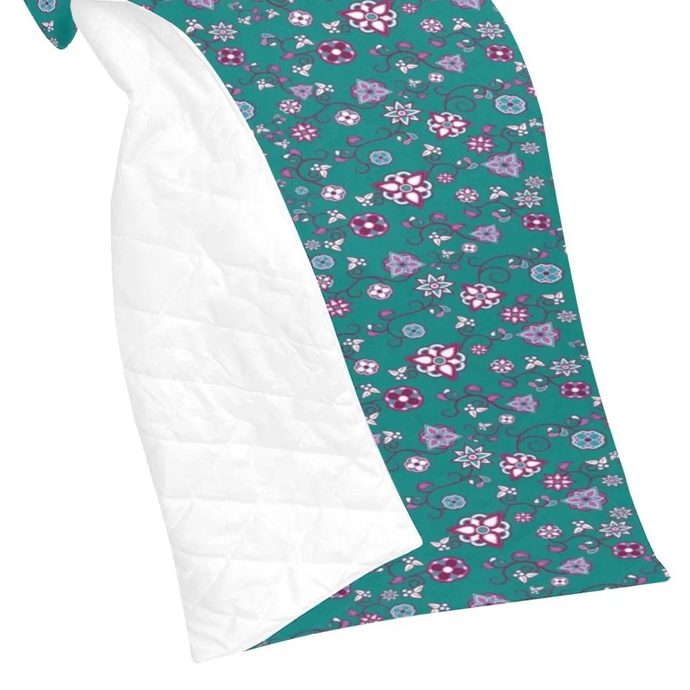 Burgundy Bloom Quilted Comforter 70"x80"