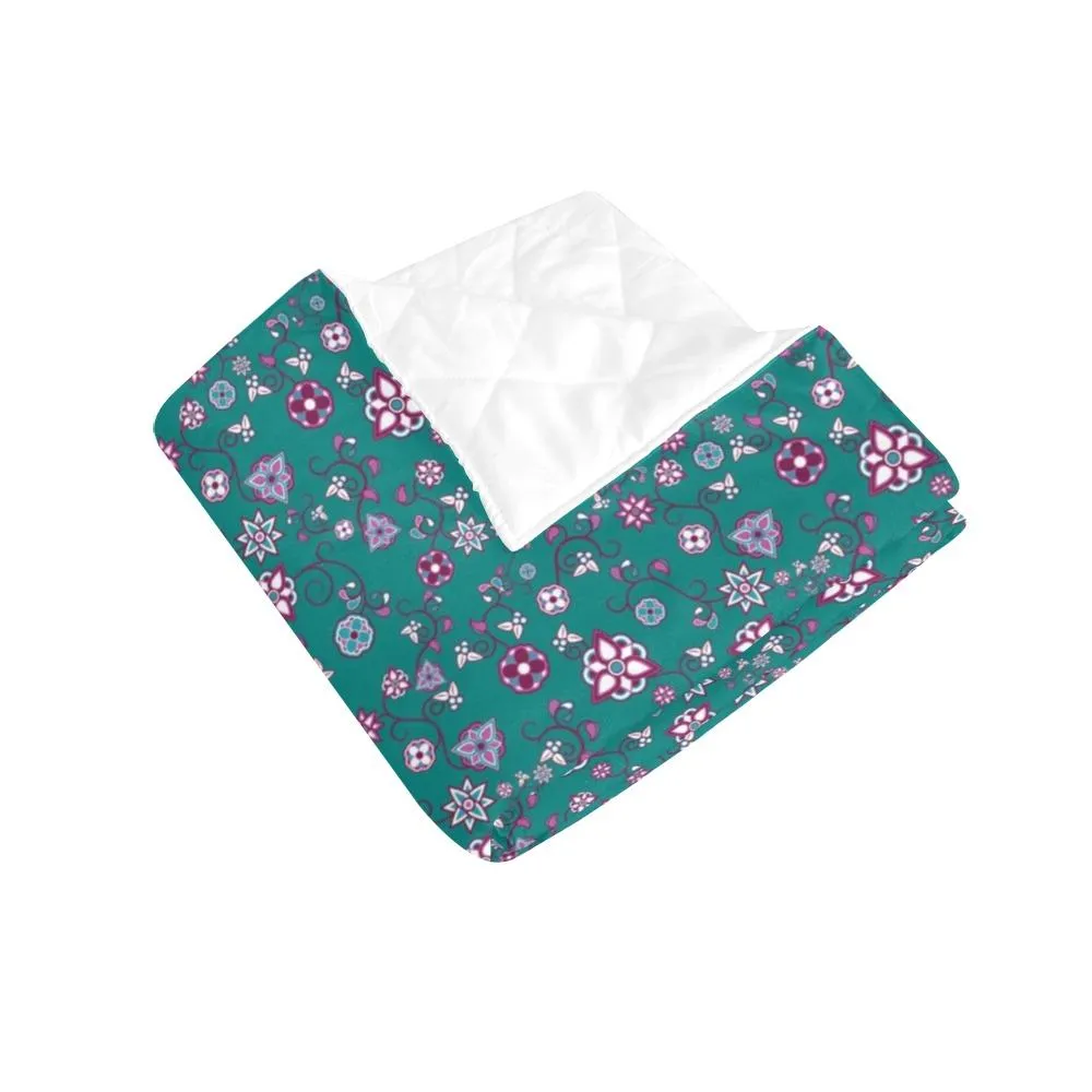 Burgundy Bloom Quilted Comforter 70"x80"