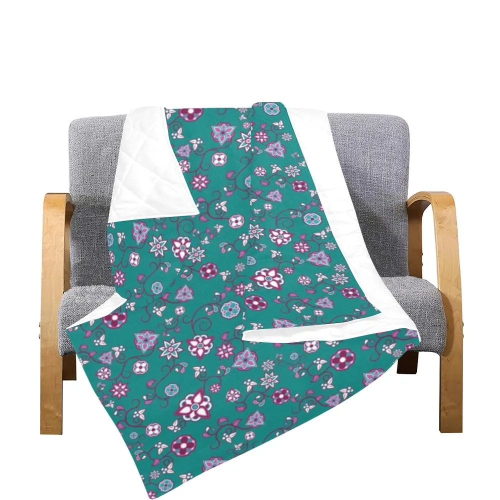 Burgundy Bloom Quilted Comforter 70"x80"
