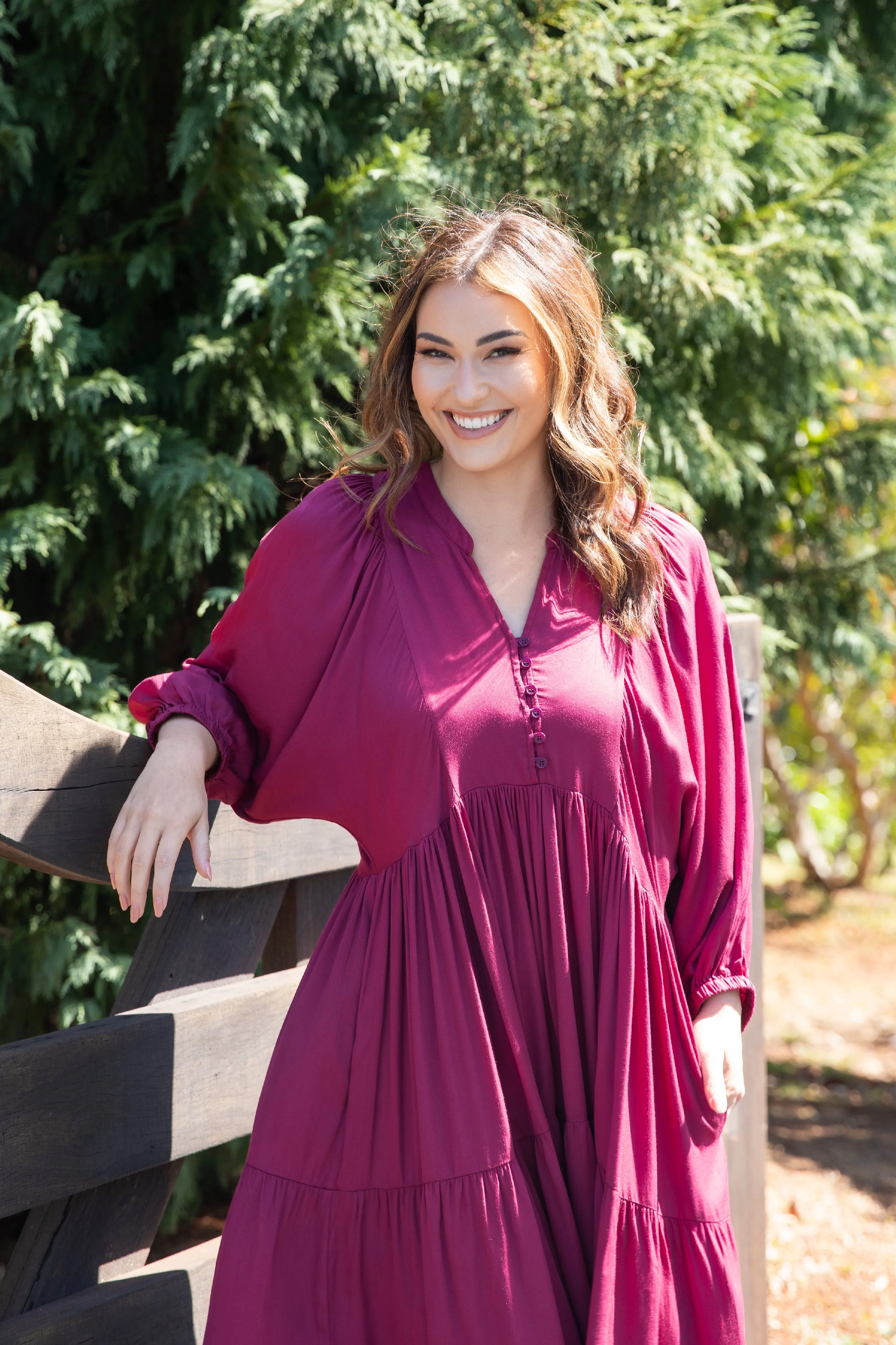 Charlie Dress | Merlot | FINAL SALE