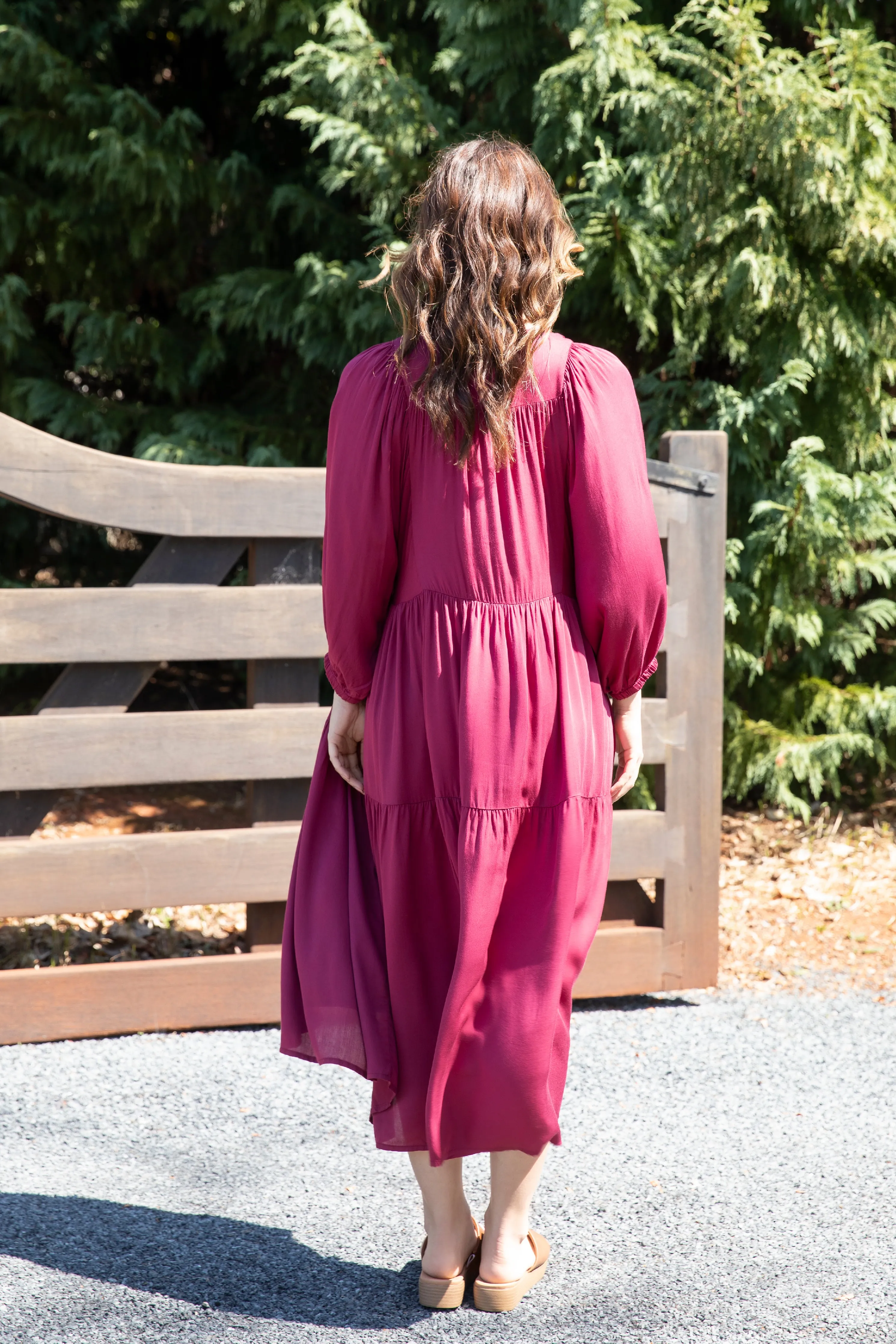 Charlie Dress | Merlot | FINAL SALE