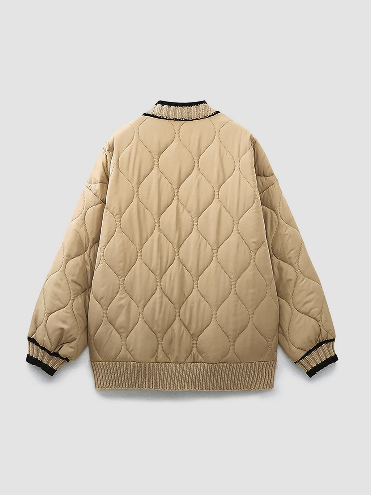 Chicmy-Winter Outfits Christmas Thanksgiving Gift New Year's Eve Outfits Streetwear Fashion Braided Quilted Winter Cardigan Coat