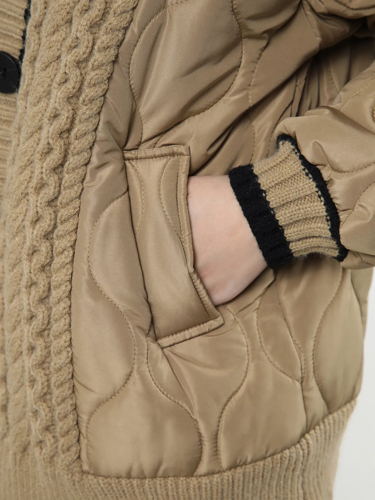 Chicmy-Winter Outfits Christmas Thanksgiving Gift New Year's Eve Outfits Streetwear Fashion Braided Quilted Winter Cardigan Coat