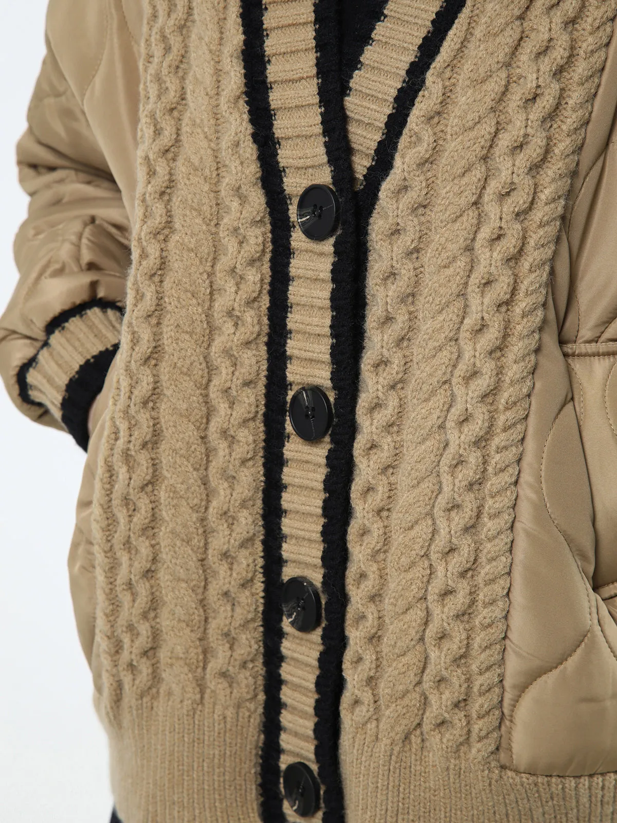 Chicmy-Winter Outfits Christmas Thanksgiving Gift New Year's Eve Outfits Streetwear Fashion Braided Quilted Winter Cardigan Coat