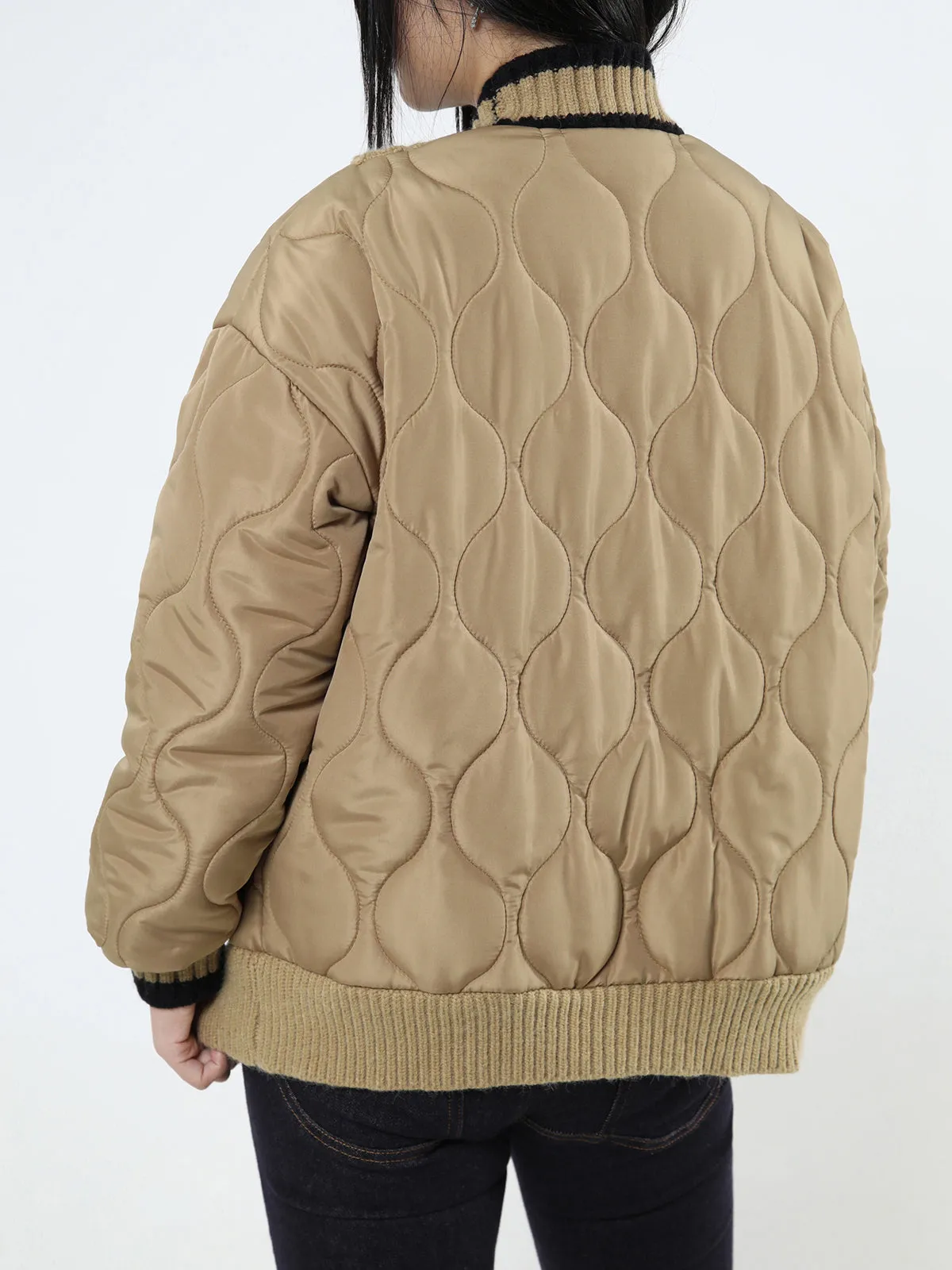 Chicmy-Winter Outfits Christmas Thanksgiving Gift New Year's Eve Outfits Streetwear Fashion Braided Quilted Winter Cardigan Coat