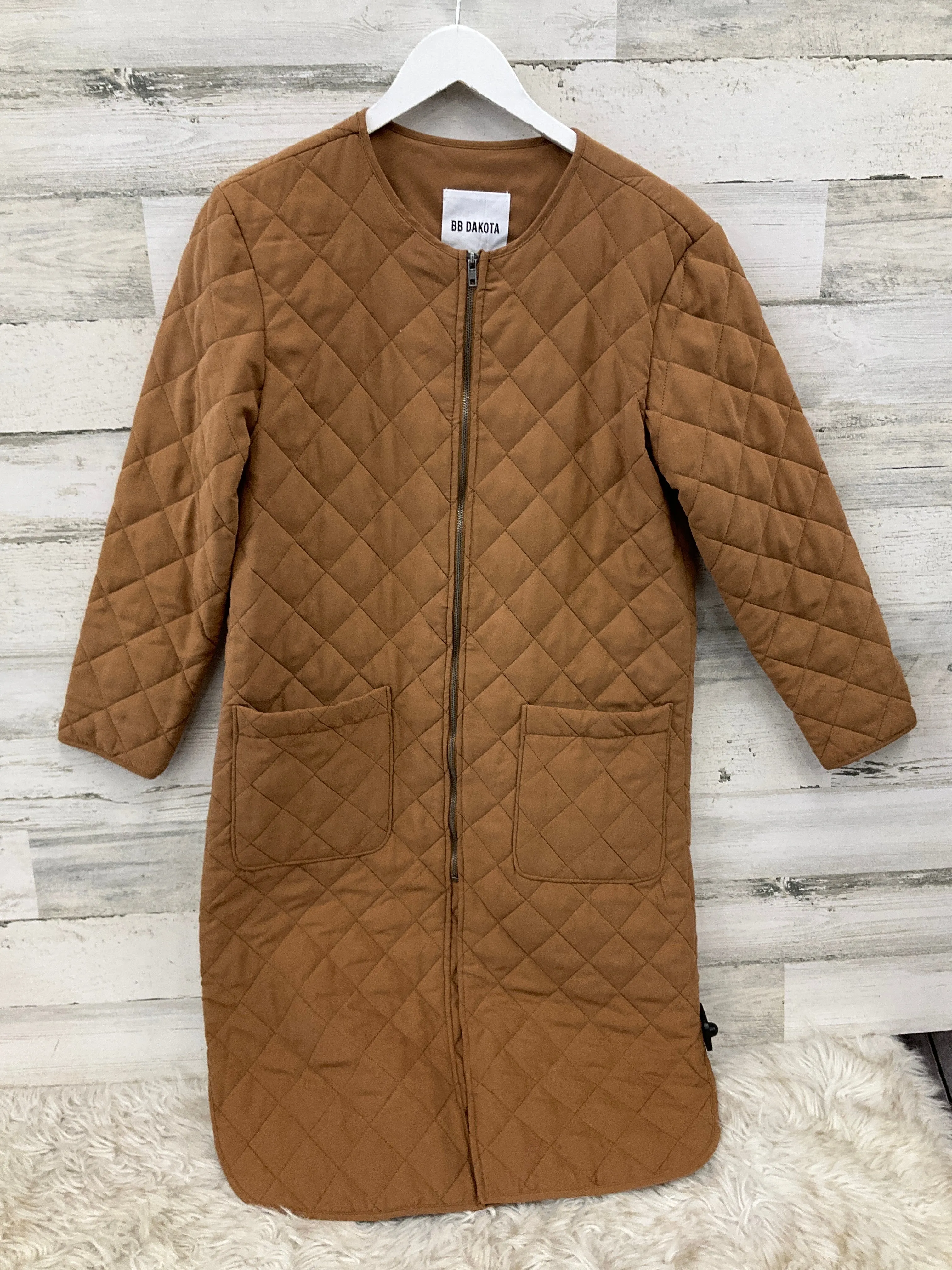 Coat Puffer & Quilted By Bb Dakota In Tan, Size: S