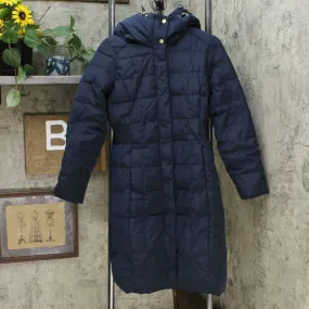 Cole Haan Women's Box Quilt Down Puffer Coat Navy Small