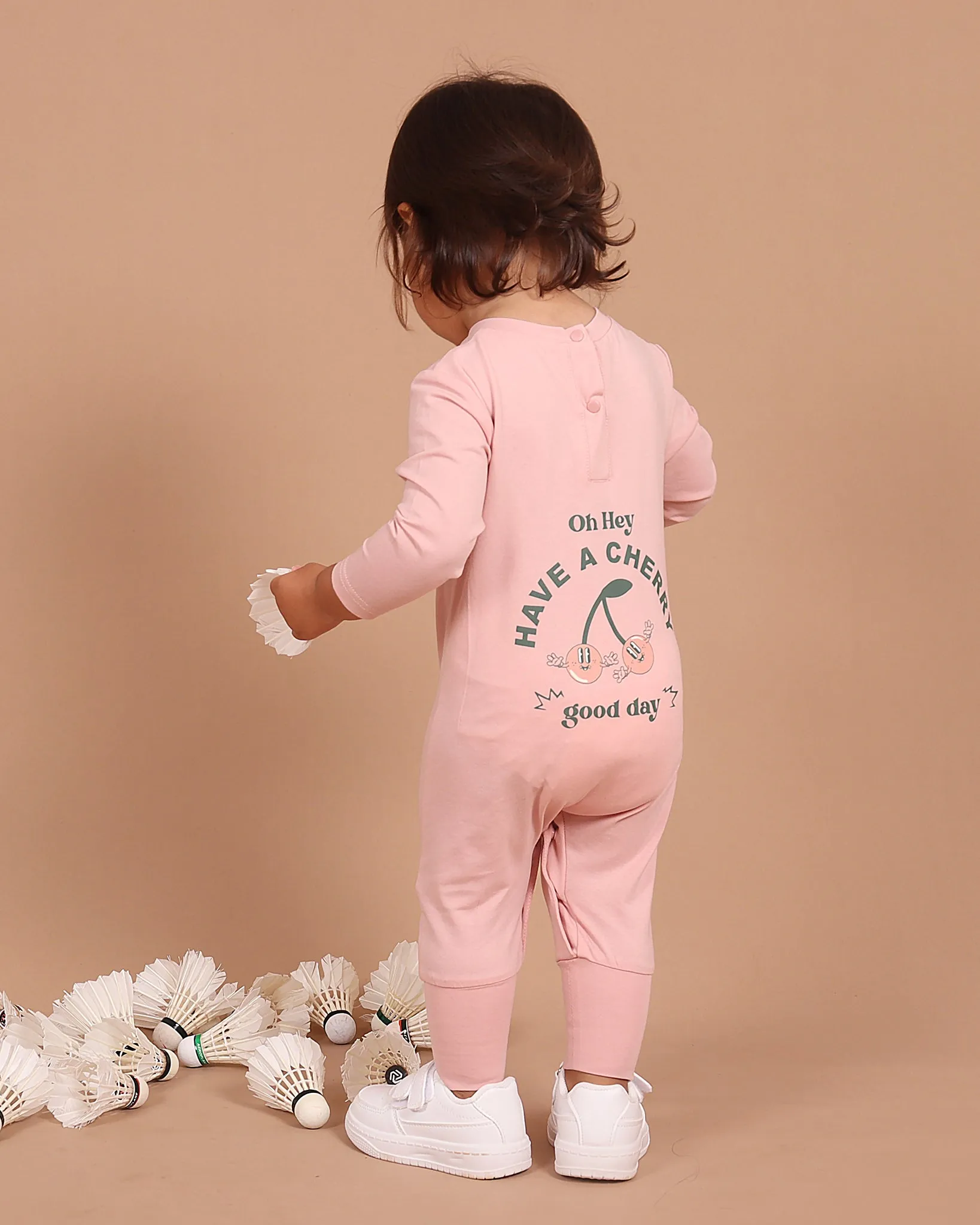 Dusty Pink Cherry Romper