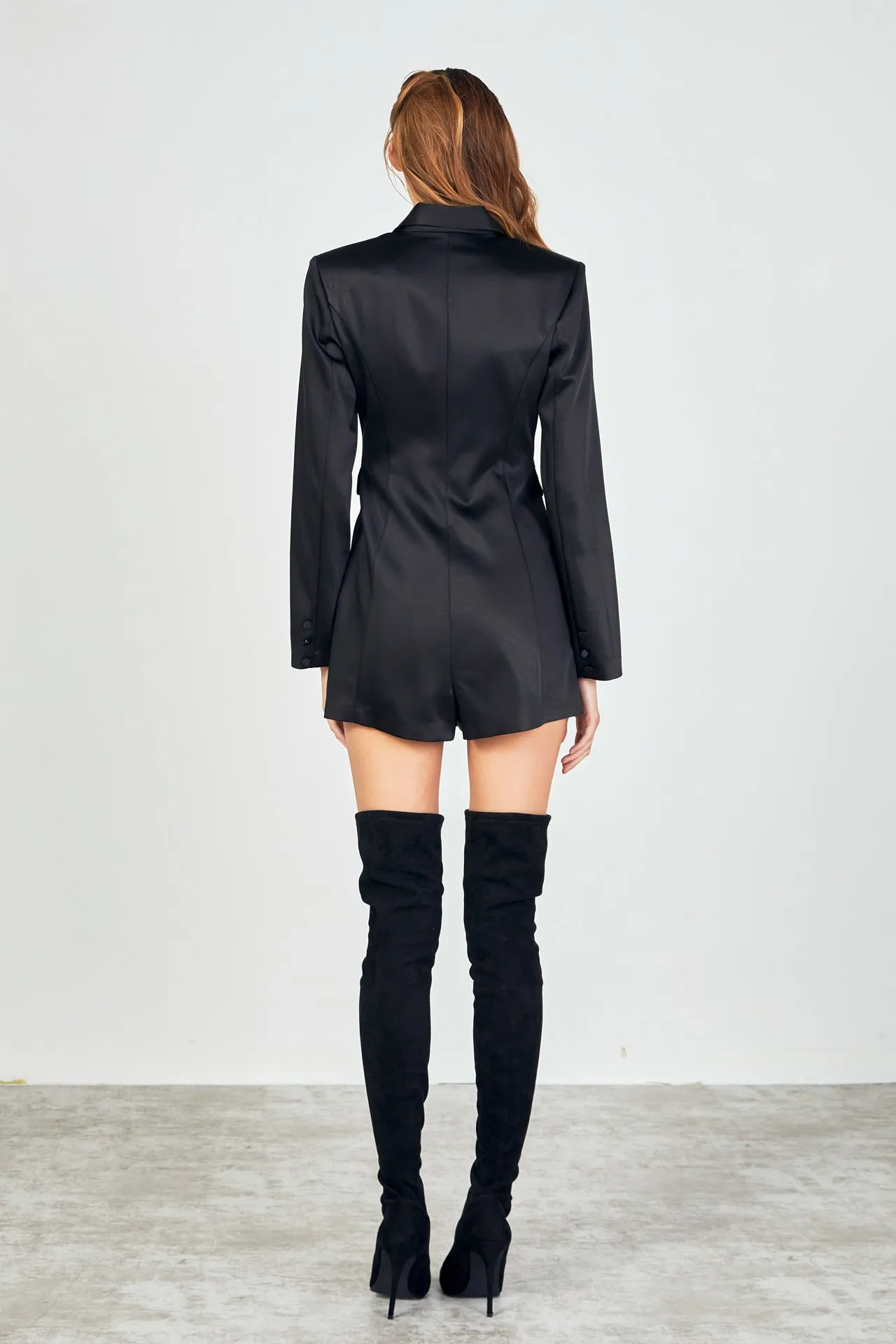 Endless Rose - Satin Blazer Romper