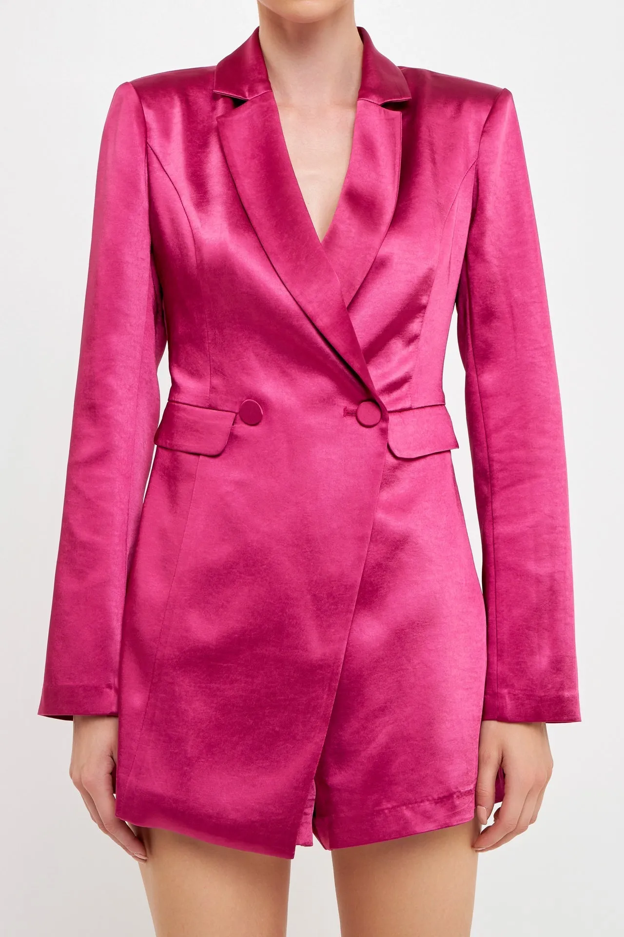 Endless Rose - Satin Blazer Romper