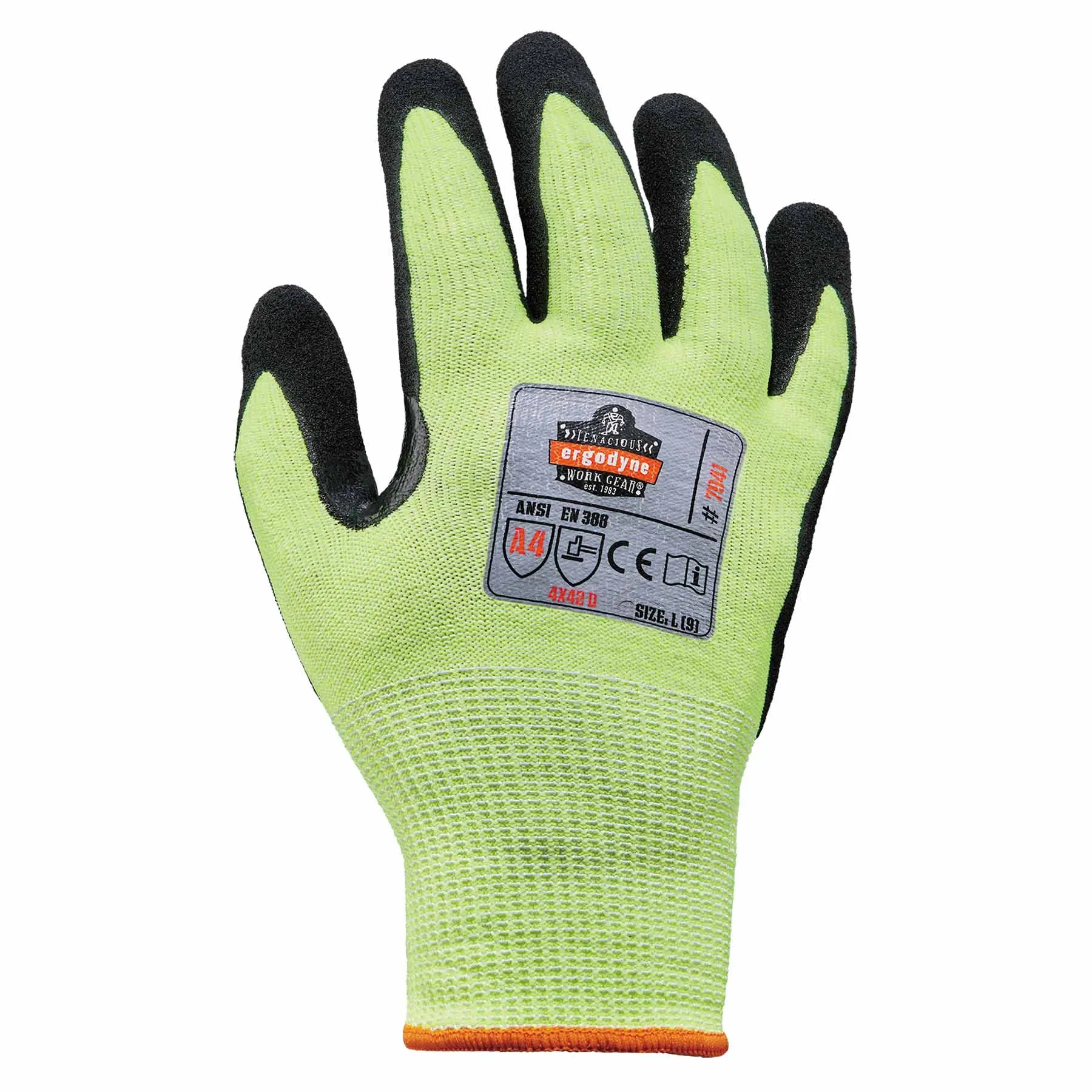 Ergodyne 17812 7041 S Lime ANSI A4 Nitrile-Coated CR Gloves