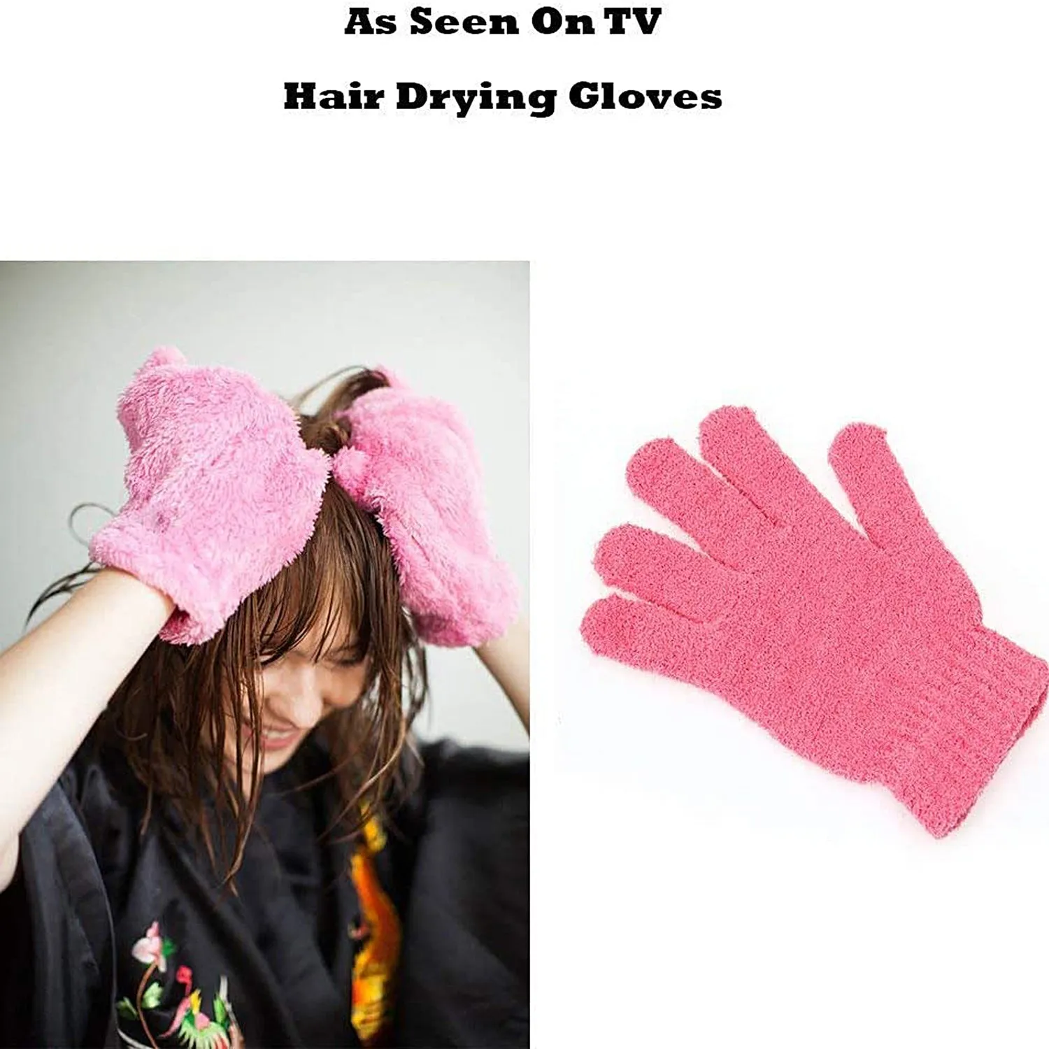 Evertone Gloves Pair Use As Hair Drying Gloves Micro-Weave Fiber