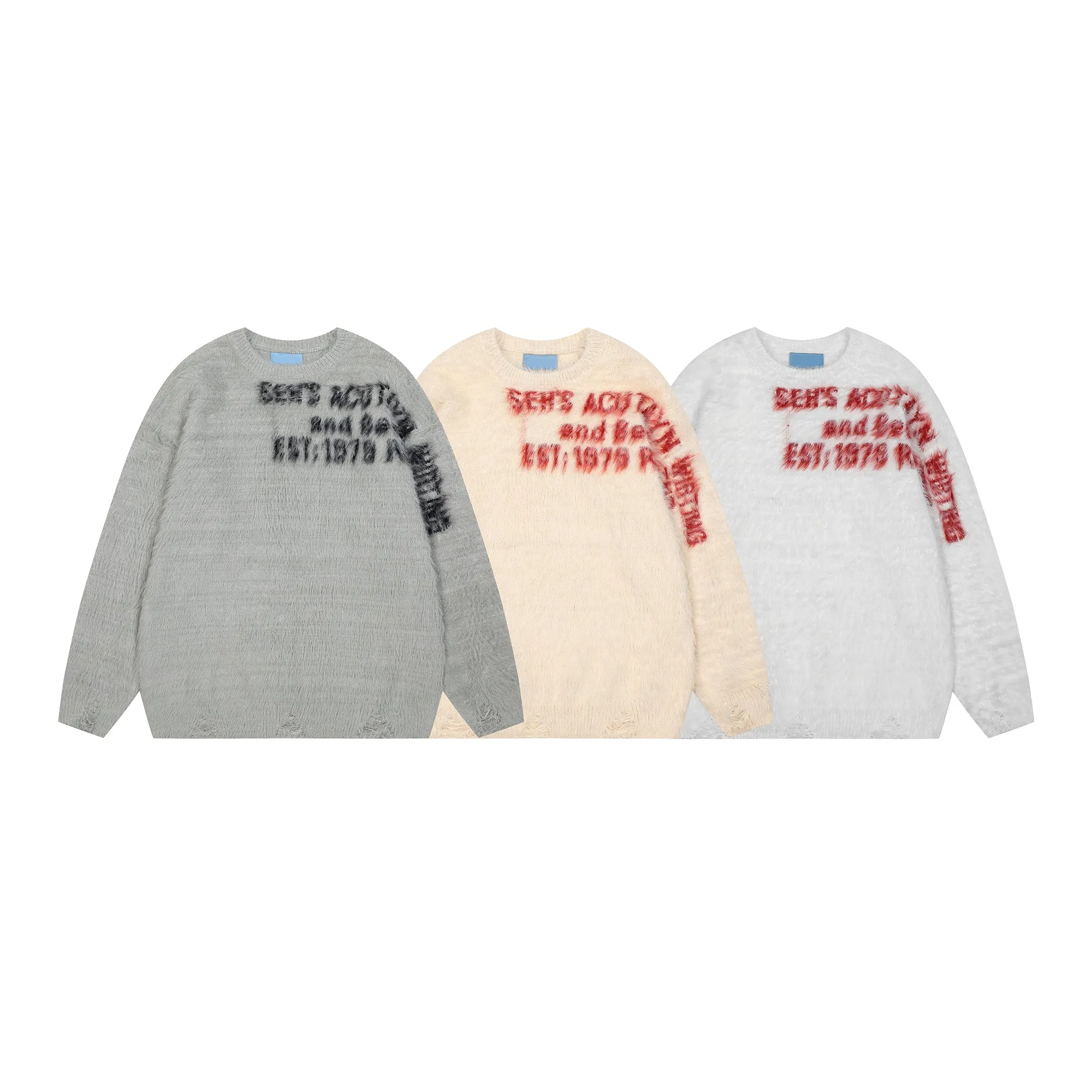 Faire Echo arm letter Leisure style sweater