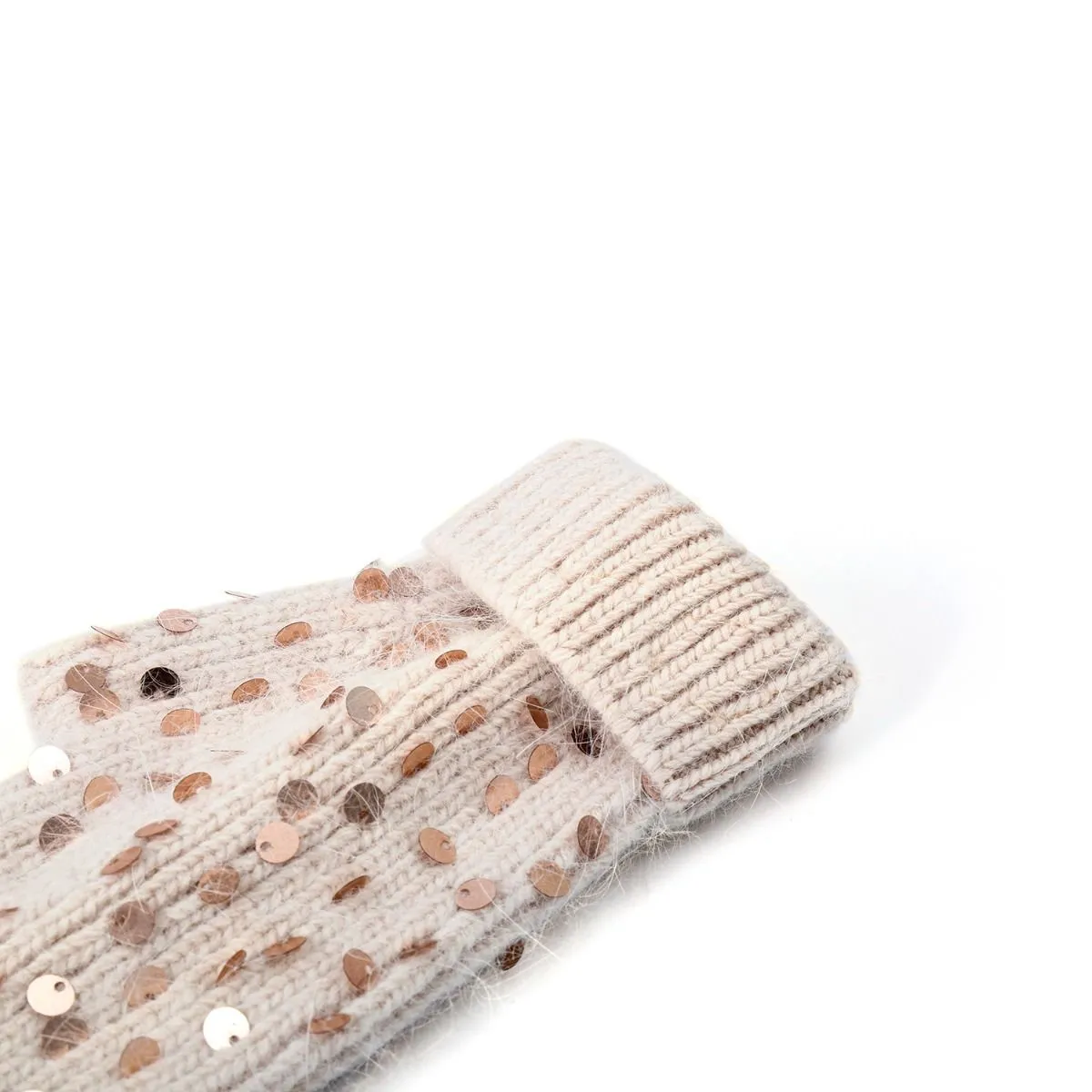 Fingerless Gloves  - Beige