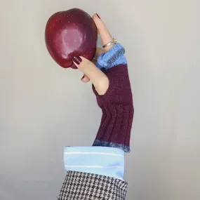 Fingerless Gloves in Bordeaux