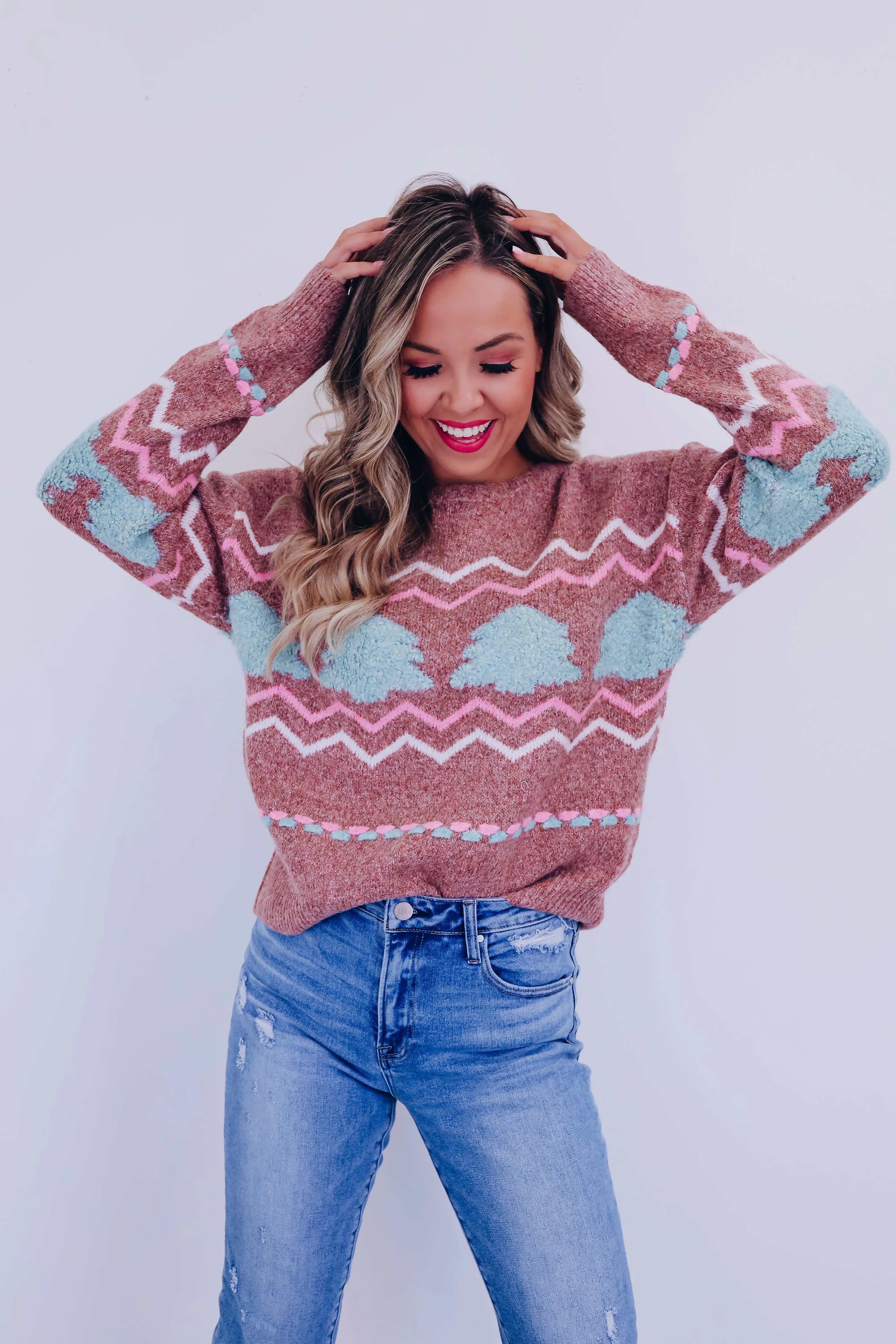 Gingerbread Knit Sweater - Brown