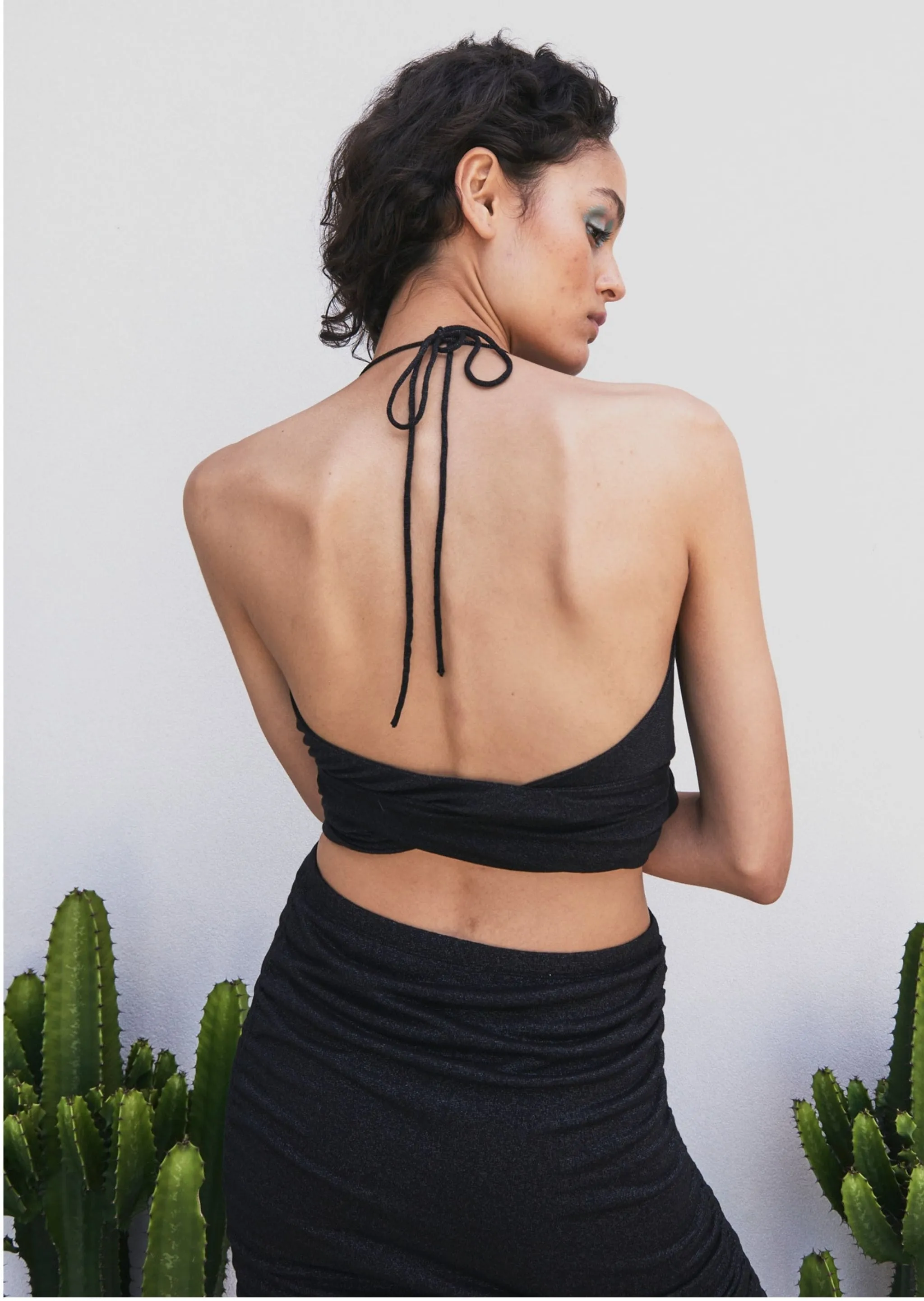 Halter Cowl Neck Top