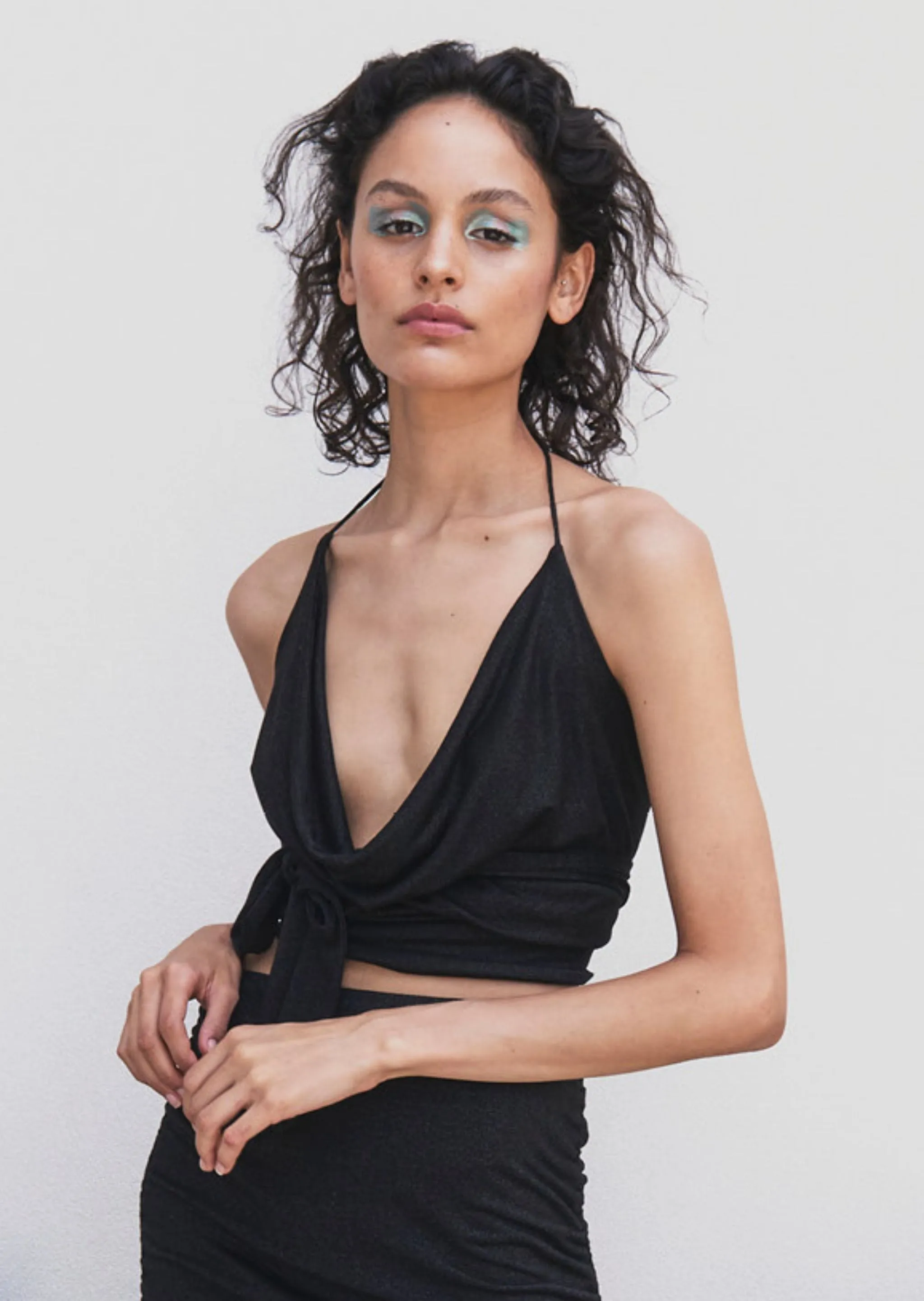 Halter Cowl Neck Top