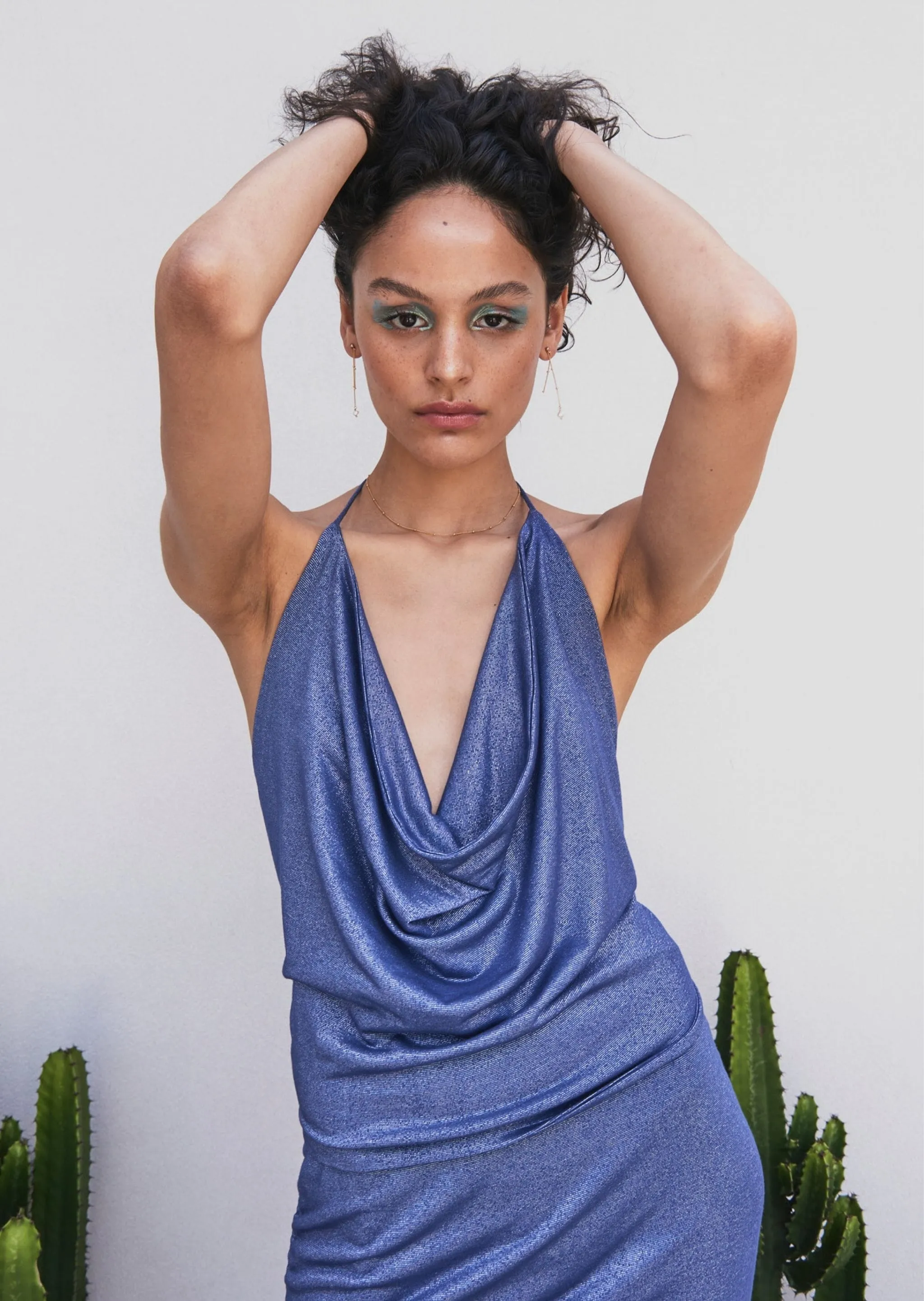 Halter Cowl Neck Top