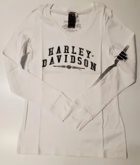 Harley-Davidson lineup L/S v-neck white