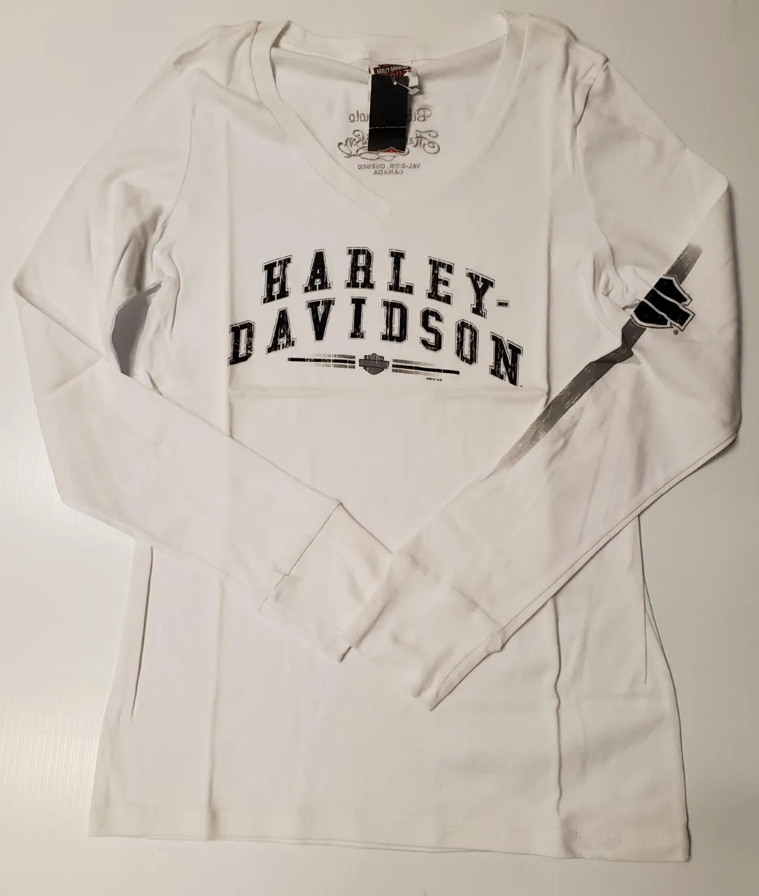 Harley-Davidson lineup L/S v-neck white