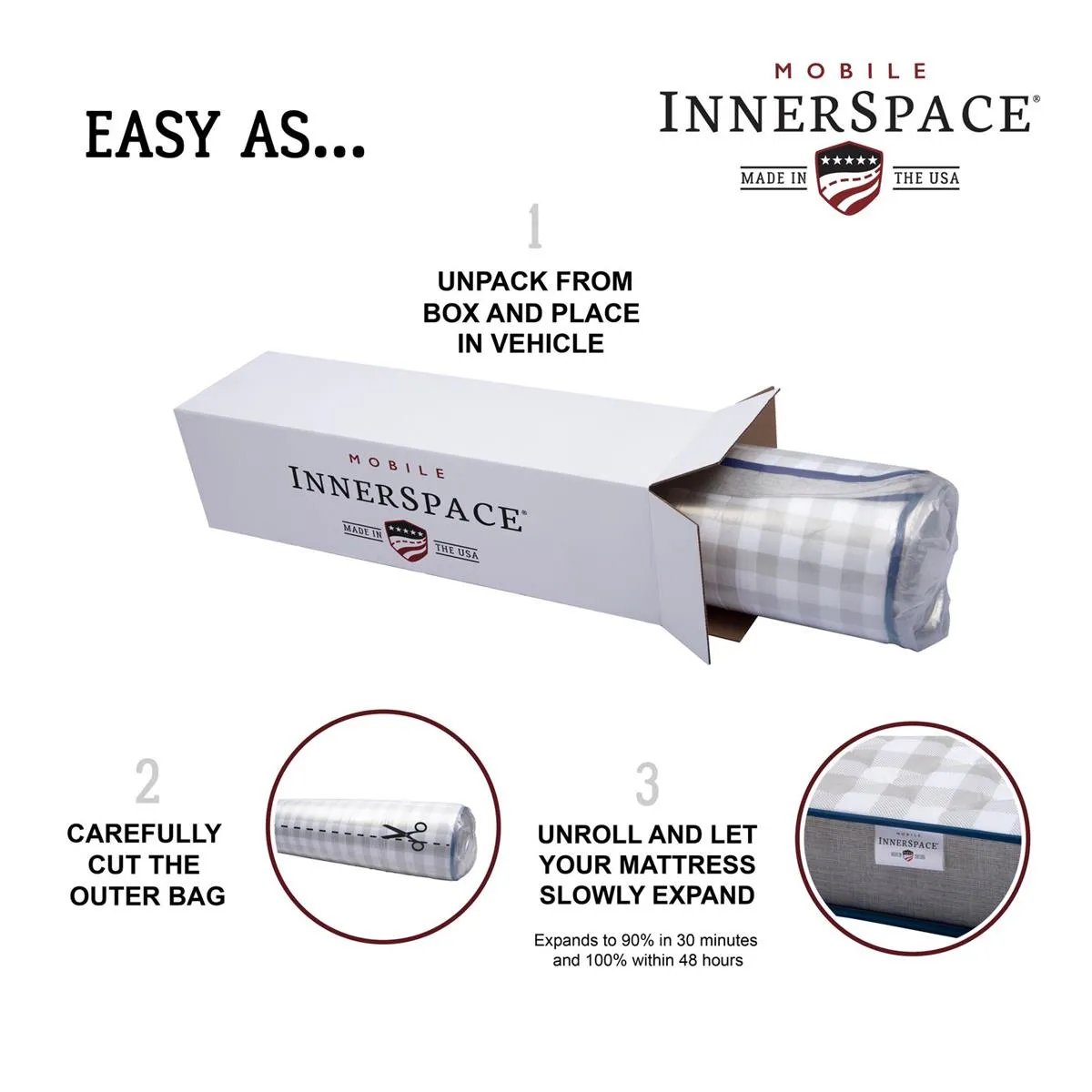 InnerSpace 5.5" Thick Relax Series Mattress - 38" x 80"