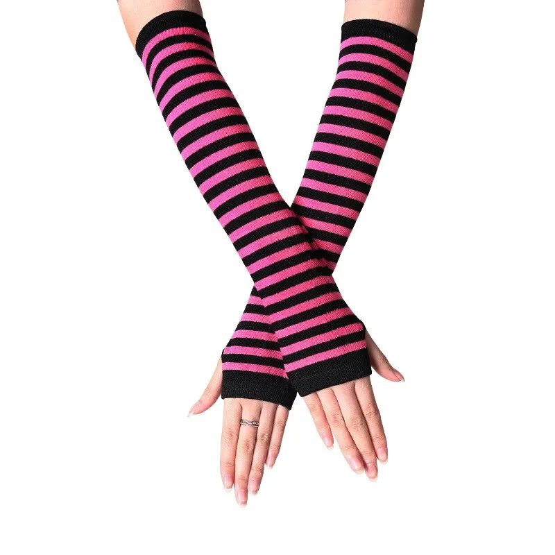 Korean Spring Autumn Cute Knitted Gloves Fingerless Sleeve Half Finger Wrist Cover Fashion Versatile Wrist Cover Winter Gloves