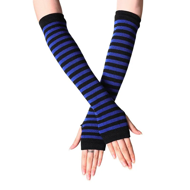 Korean Spring Autumn Cute Knitted Gloves Fingerless Sleeve Half Finger Wrist Cover Fashion Versatile Wrist Cover Winter Gloves