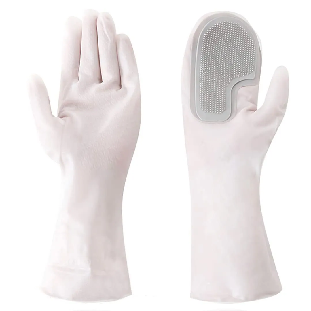 Kuber Industries Multi-Purpose Silicon Gloves For Kitchen Cleaning, Pet Grooming & Gardening|Reusable Gardening Gloves|Grey,Pack of5