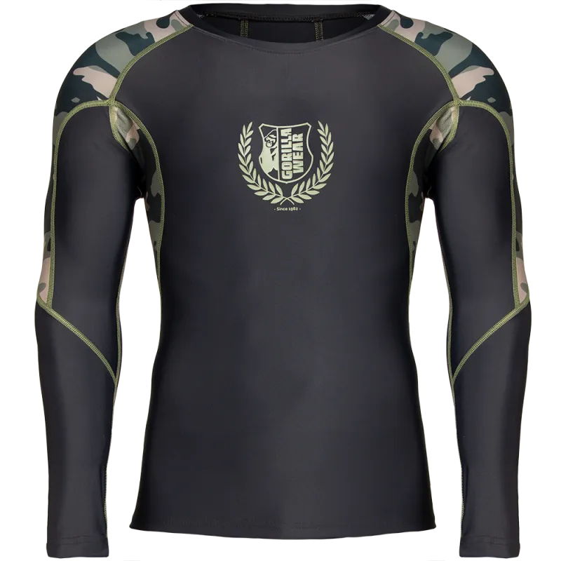 LANDER RASHGUARD LONG SLEEVES - ARMY GREEN CAMO