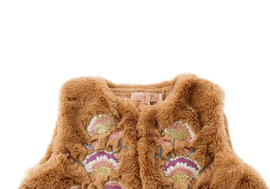 Louise Misha, Baby Girls Faux Fur Gilet, 12-18 Months