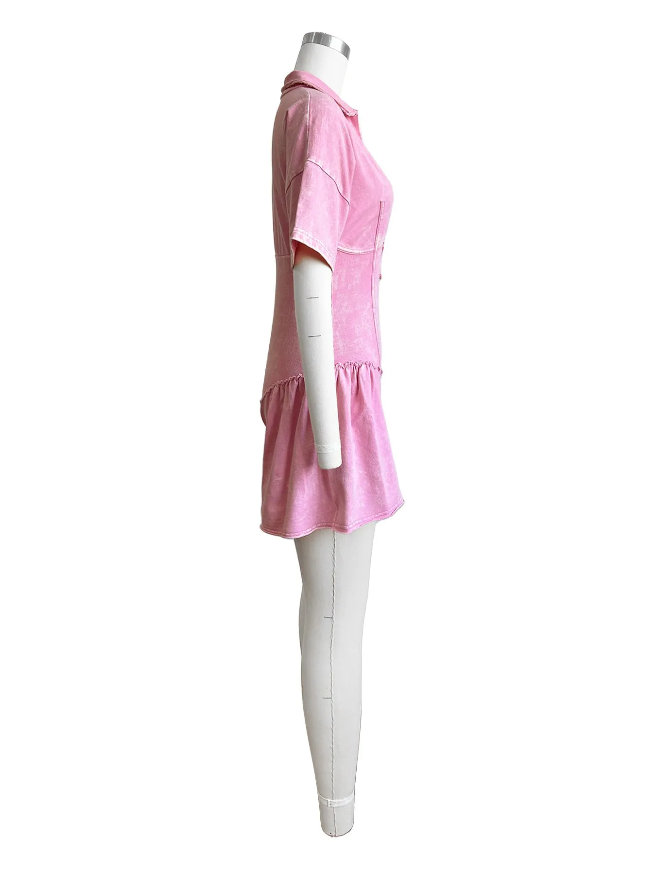 MB FASHION High Quality Corset-Style Flare Romper with Collared Neckline 4101LY