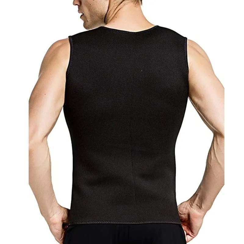 Men Seamless Slimming Compression Body Shaper Corset Sauna Suit