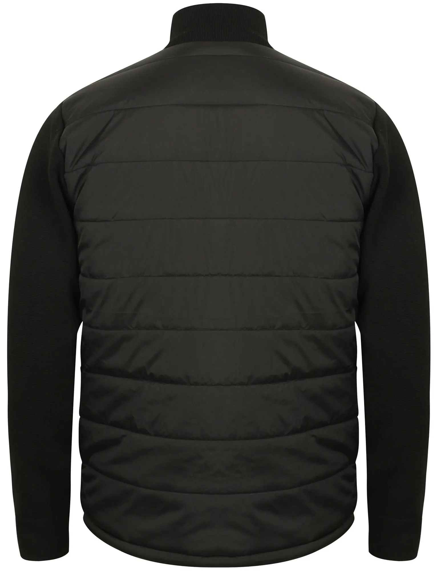 Patton Quilted Jacket With Knitted Sleeves in Black - Dissident