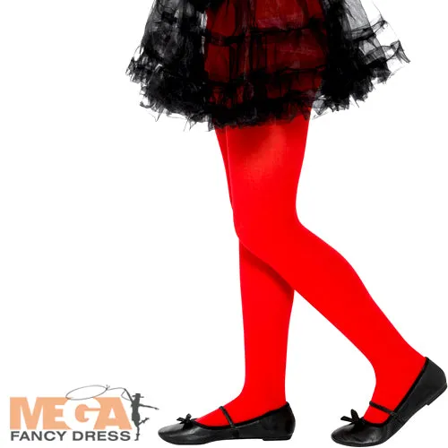 Red Opaque Tights