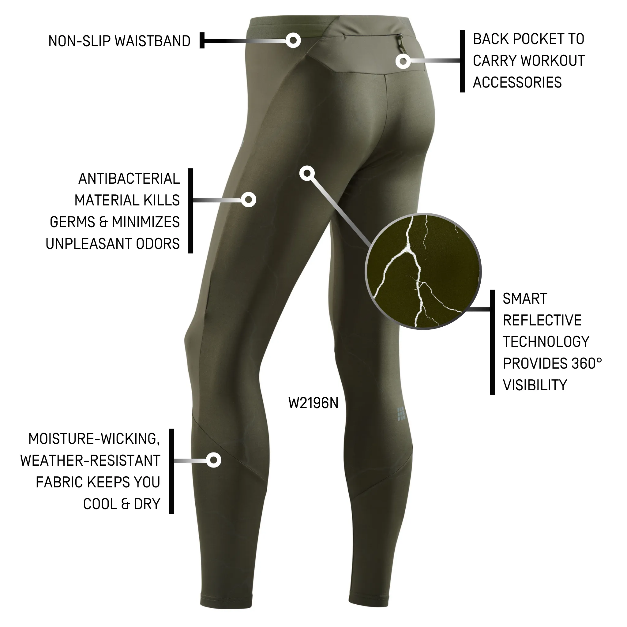 Reflective Tights, Men