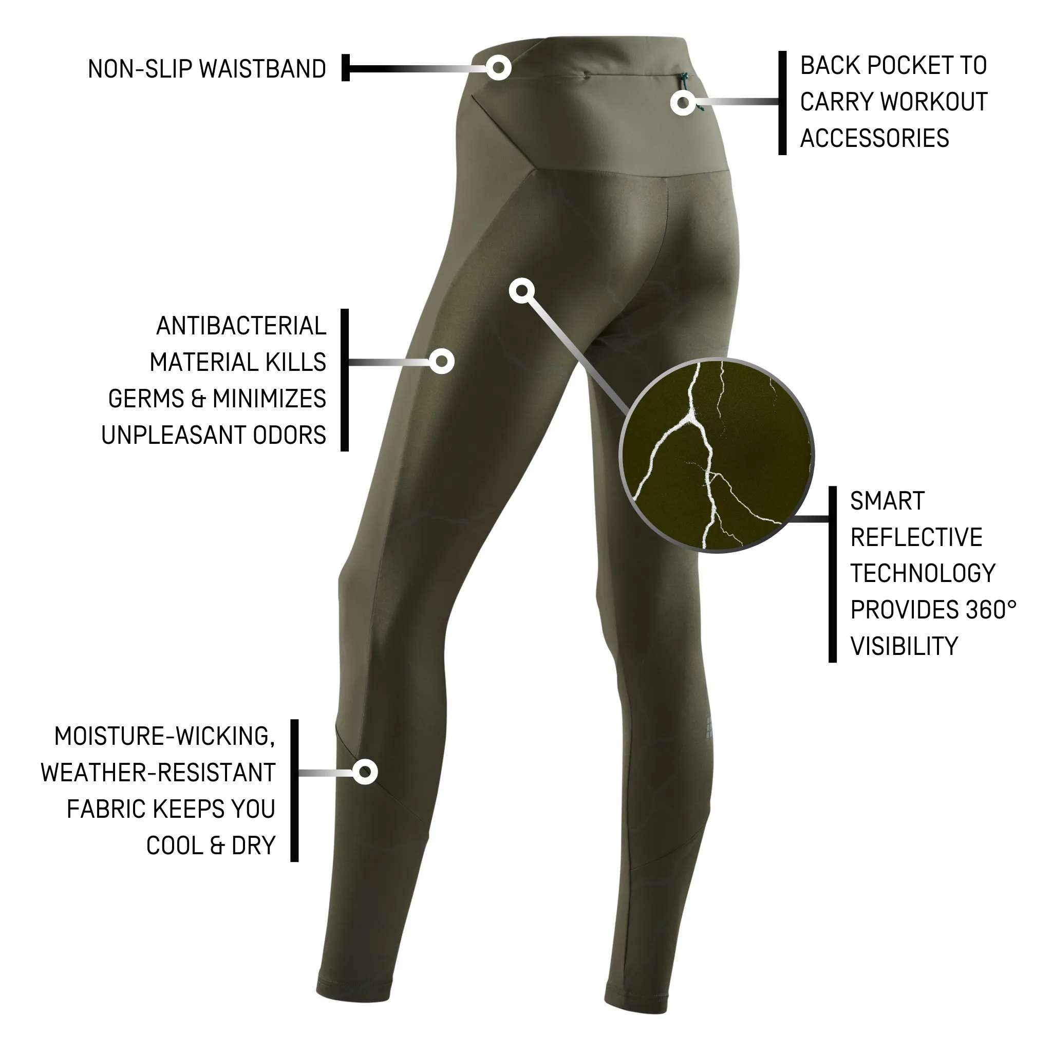 Reflective Tights, Women