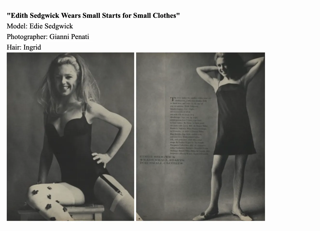 Richard Avedon VOGUE MAGAZINE  RARE MARCH 15, 1966 EDIE SEDGWICK BARBARA Streisand