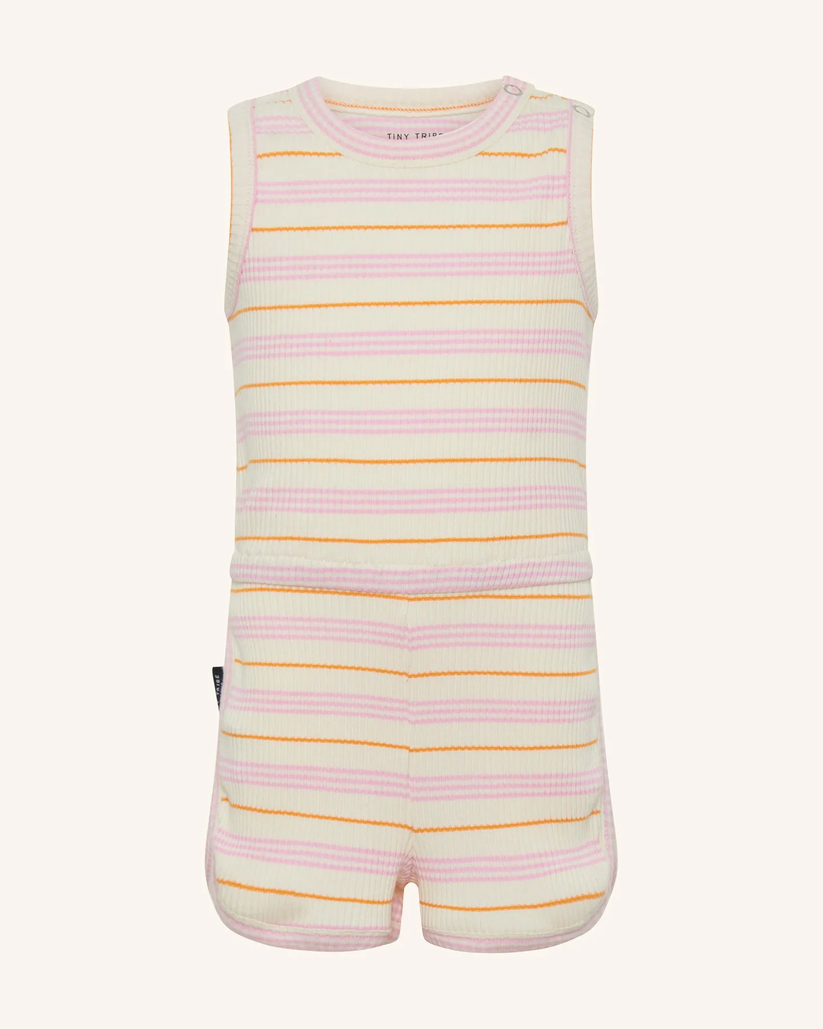 Sorbet Stripe Retro Rib Romper