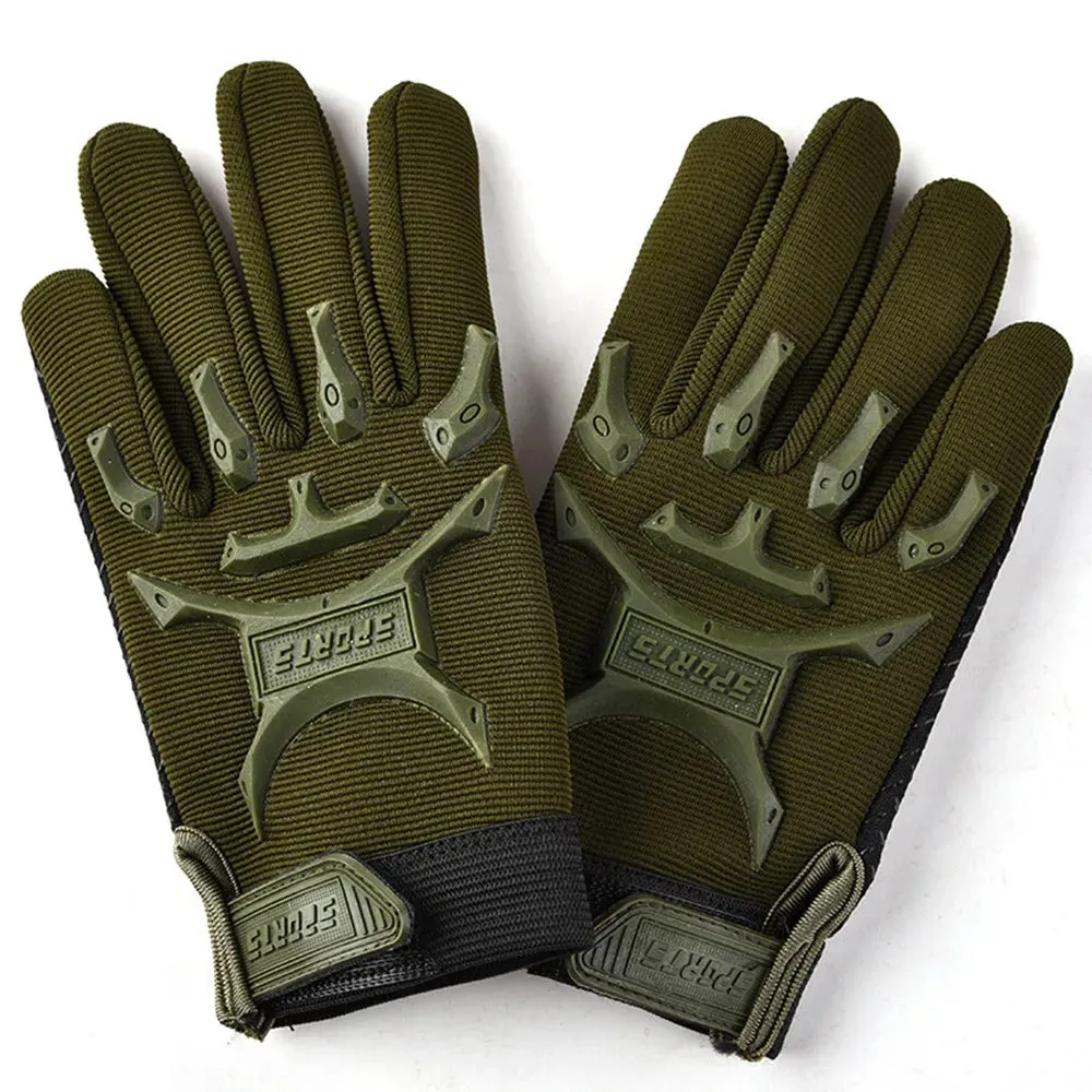 Tactical Gloves Outdoor Cycling Glove for Kids 6-11 Years Boys Sports Climbing Fishing Gloves Anti Slip Full Finger Gloves W18