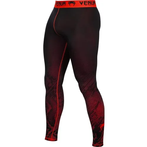 Venum-2077 FUSION SPATS MEN COMPRESSSION TIGHTS PANTS XS-XXL Red Black