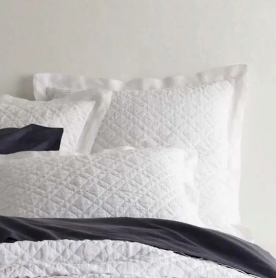 Washed Linen White Sham