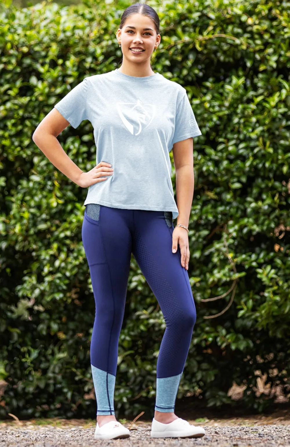 Youth BARE Silver Logo T-Shirt - Light Blue